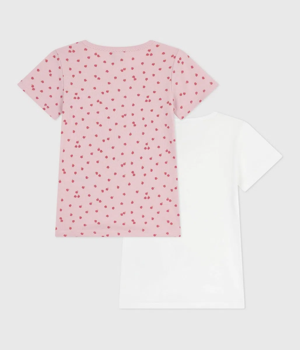 Petit Bateau 2 TS MC Po Biancheria Intima Giorno Bambine e Ragazze (Pacco da 2)