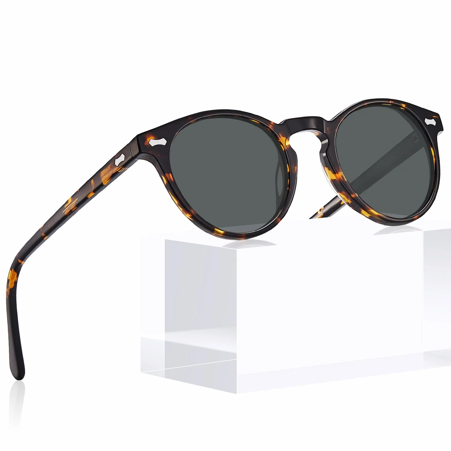 Carfia Retro Rotondi Occhiali da Sole da Donna Polarizzati UV400 Protezione