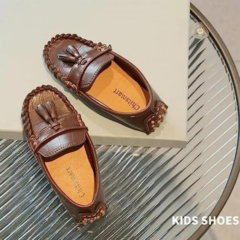 Mocassini Casual Unisex in Similpelle per Bambini Scarpe da Bambini con Suola Morbida, Antiscivolo e Comodo.