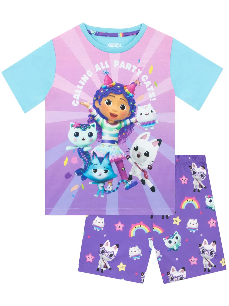 DreamWorks Gabbys Dollhouse Pigiamas | Pigiama Corto Bambina | Pigiamone Gabbys