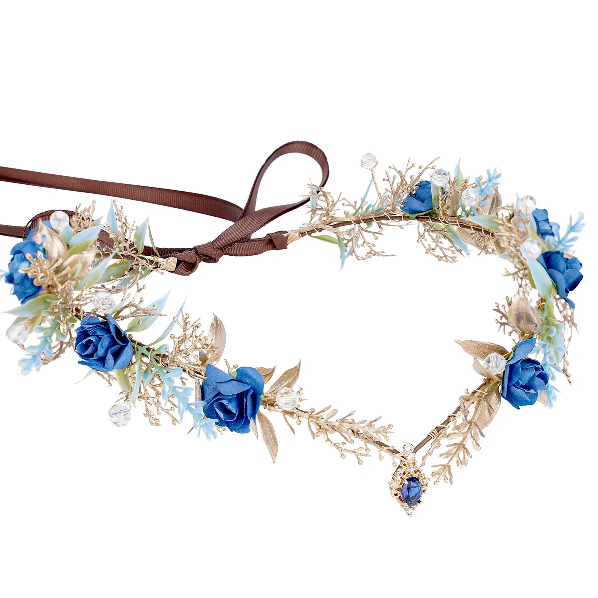 MOSTORY Elfi Corona di fiori per costumi di Carnevale, Carnevale, Rinascimento, fascia per capelli da donna, per costume da fata, elfo, cosplay