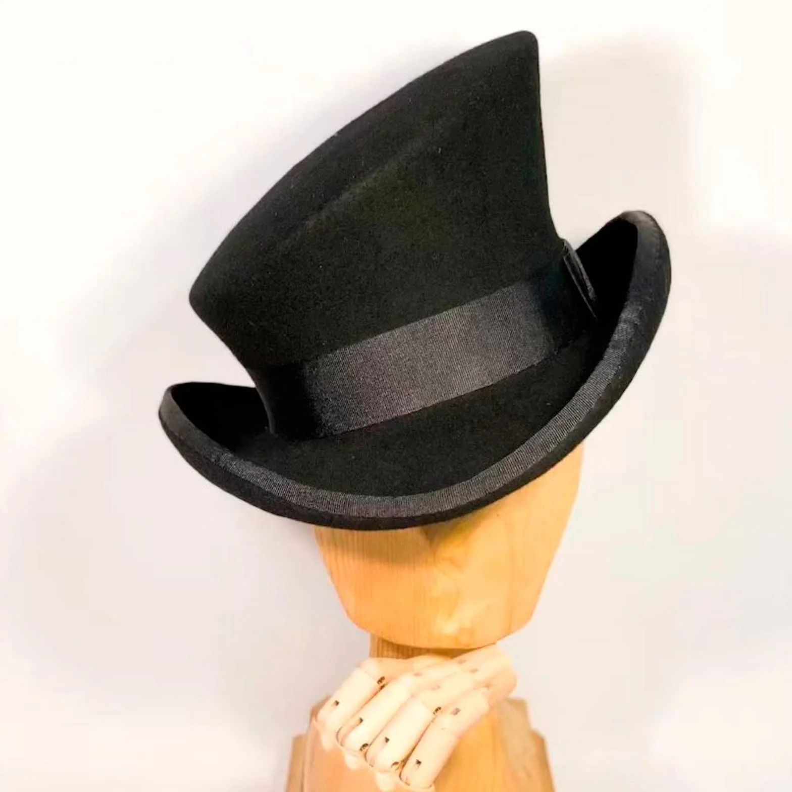 Cappello a cilindro asimmetrico cappello di lana donna uomo unisex cappello a vapore punk cappello a cilindro cappello a cilindro cappello decorativo alla moda cappello peloso