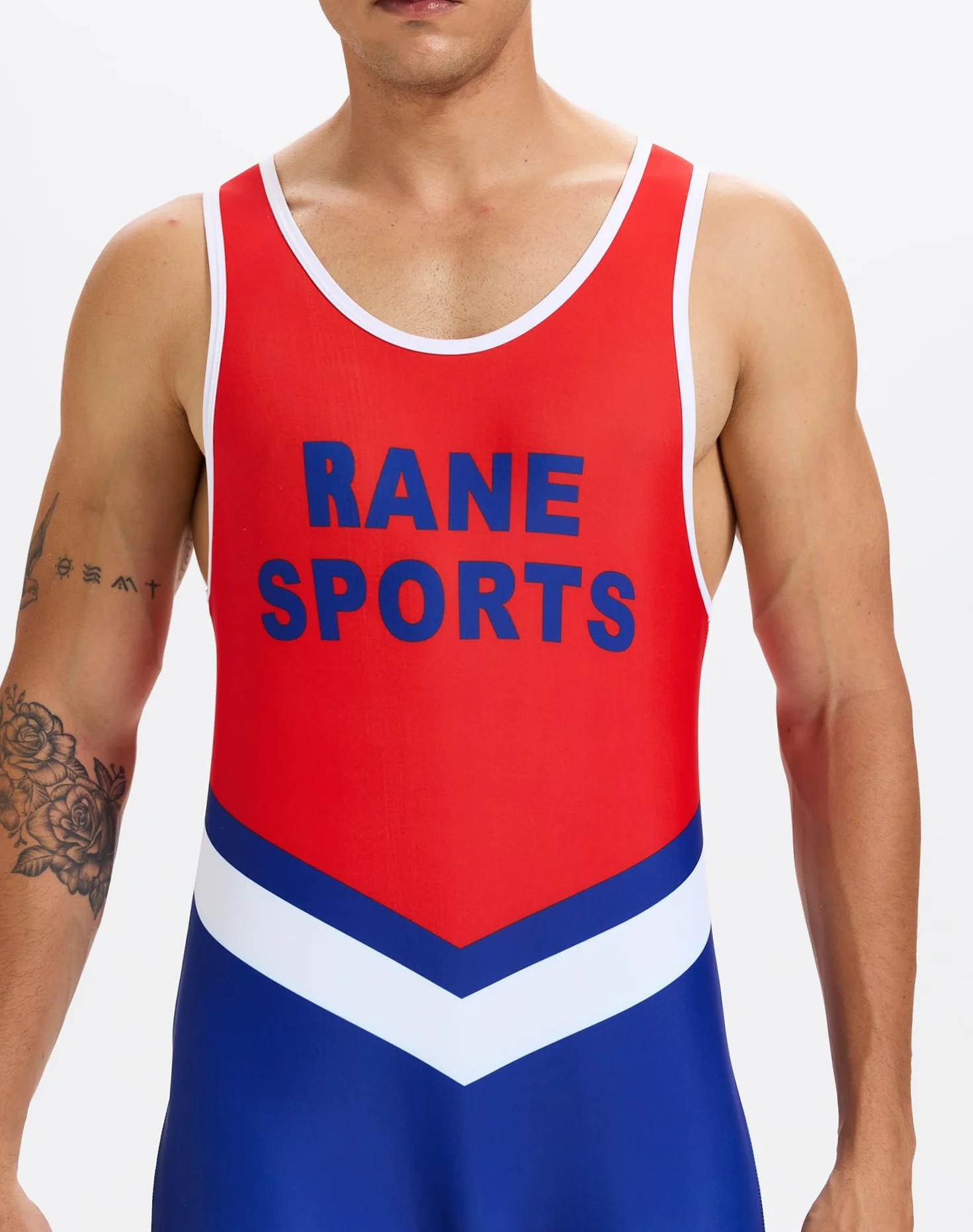 Tuta da Wrestling da Uomo Slim Fit Abbigliamento Sportivo Tuta Intera Senza Maniche da Palestra per Sollevamento Pesi