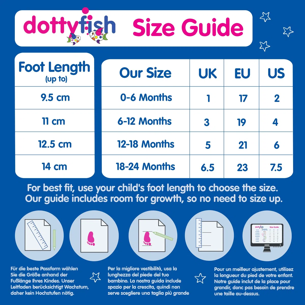 Dotty Fish Pantofole Per Bambini In Cotone PantofoleUnisex - Bimbi 0-24
