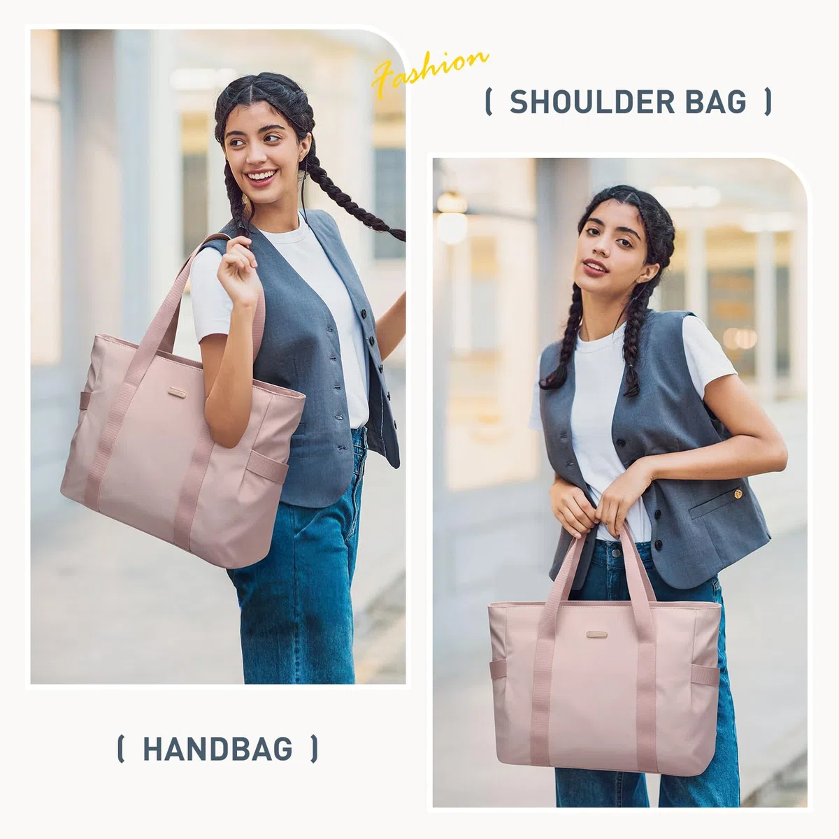 GOLF SUPAGS Borse Tote a Mano da Donna Borsa a Tracolla Multifunzionale da 14 Pollici Borsa a Mano Leggera Casual per Lavoro, Scuola, Viaggi