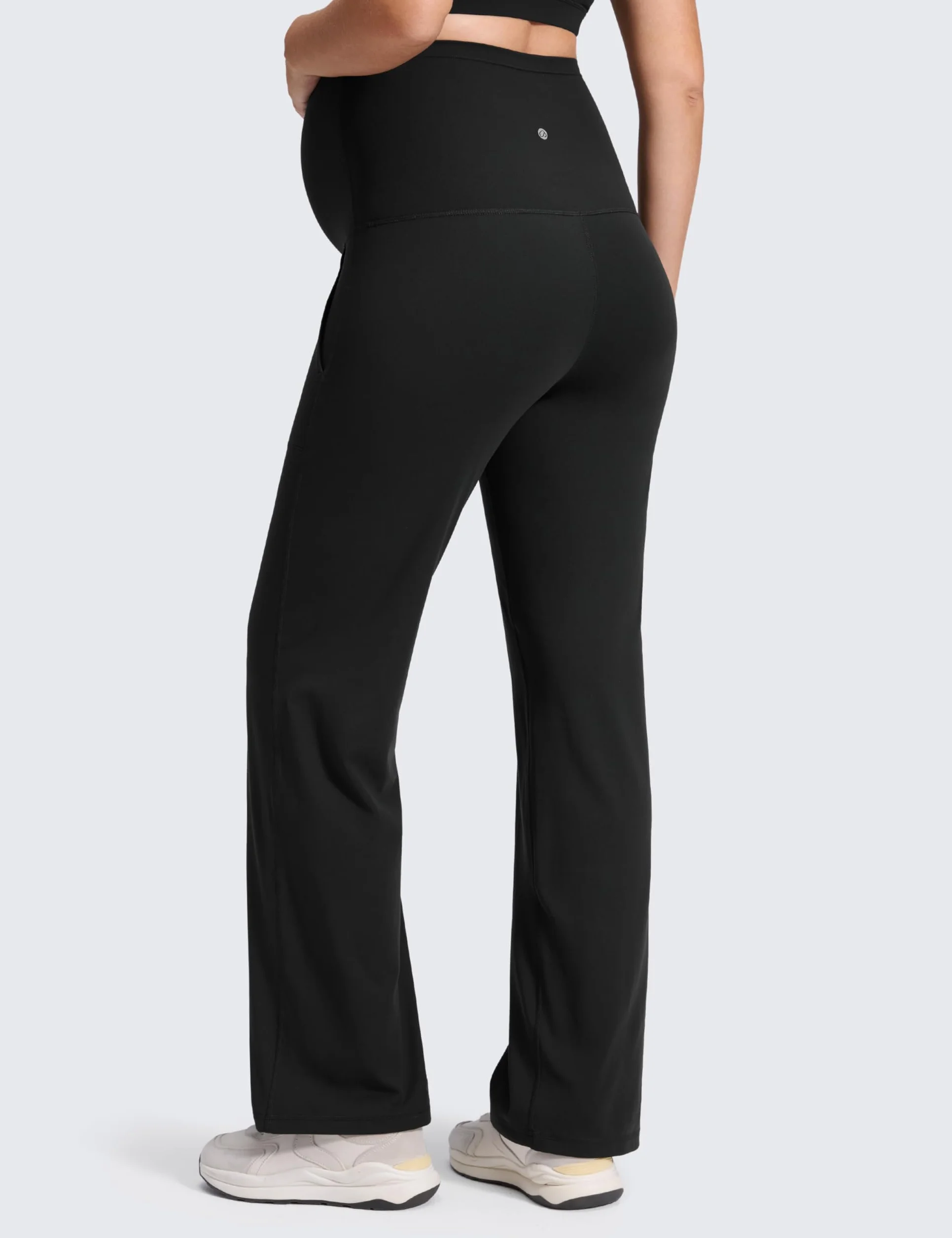 CRZ YOGA Butterluxe Pantaloni Leggings Svasati Premaman da Donna con Tasche Yoga Allenamento - 80cm