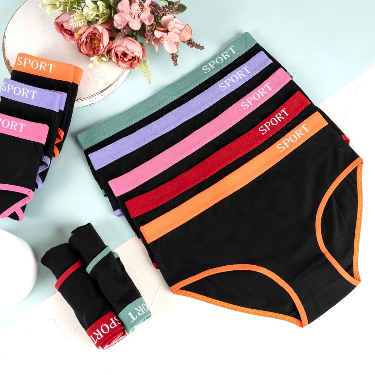 LOREZA ® 10 Slip in Cotone per Ragazze Intimo con Vari Motivi 2-15 Anni