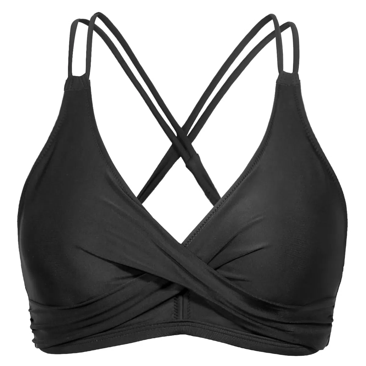 Rayson Bikini Top Push up Classico Imbottito Reggiseni a Triangolo a Fascia Colore Solido Parte Alta del Bikini Donna