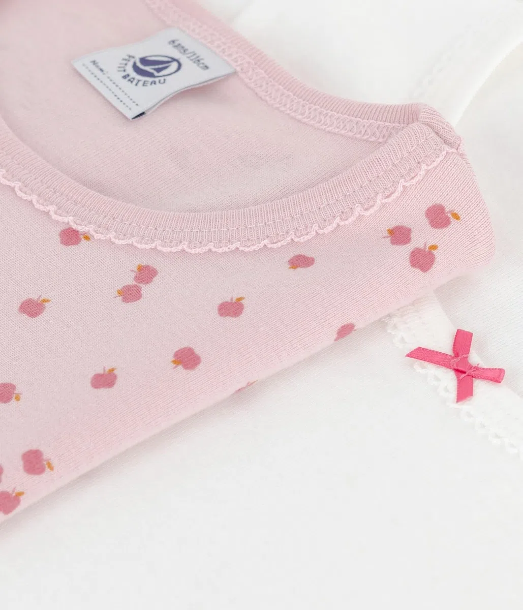 Petit Bateau 2 TS MC Po Biancheria Intima Giorno Bambine e Ragazze (Pacco da 2)
