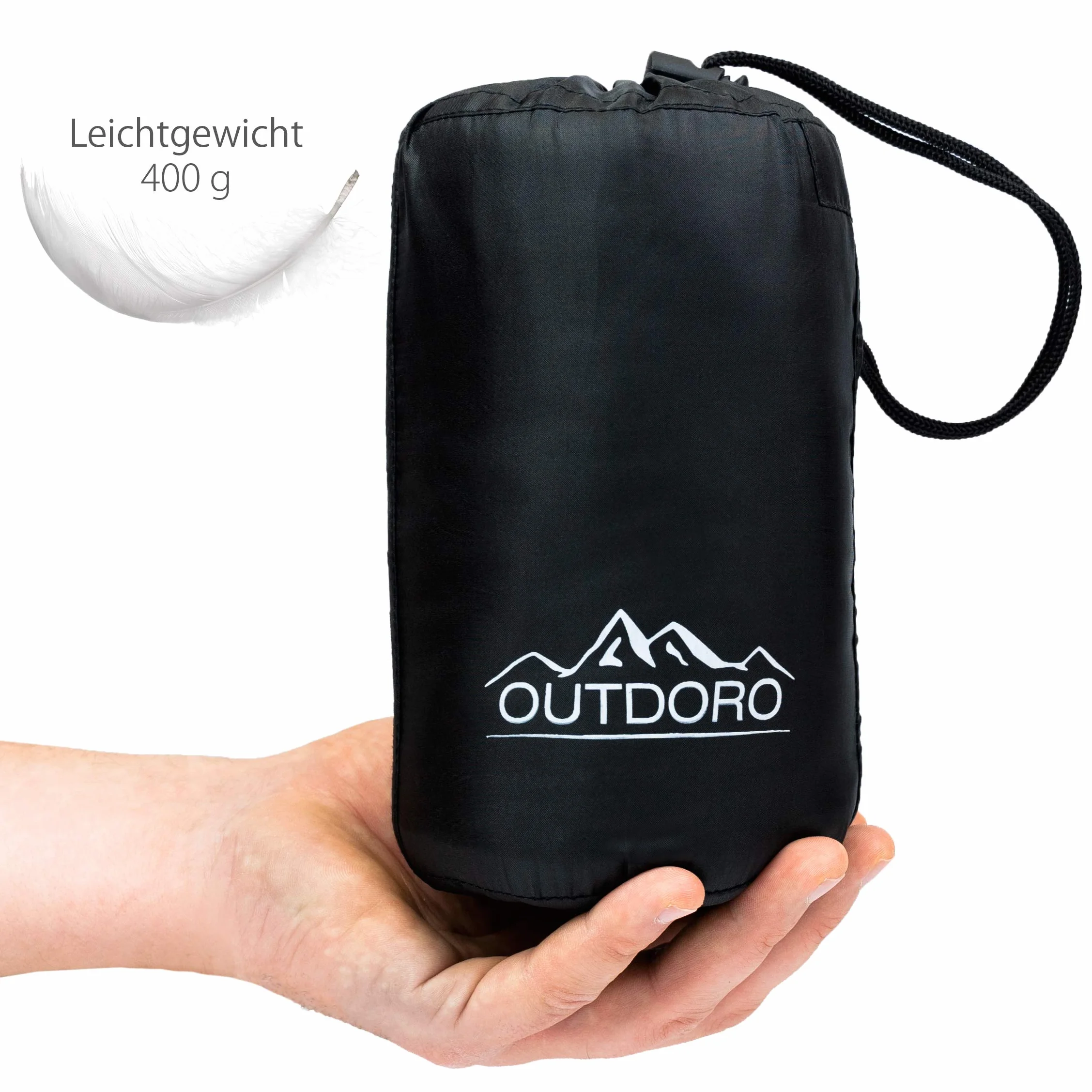 Outdoro Isopeak - Coperta da viaggio, 210 x 155 cm, ultraleggera, per viaggi, dimensioni ridotte, morbida e traspirante