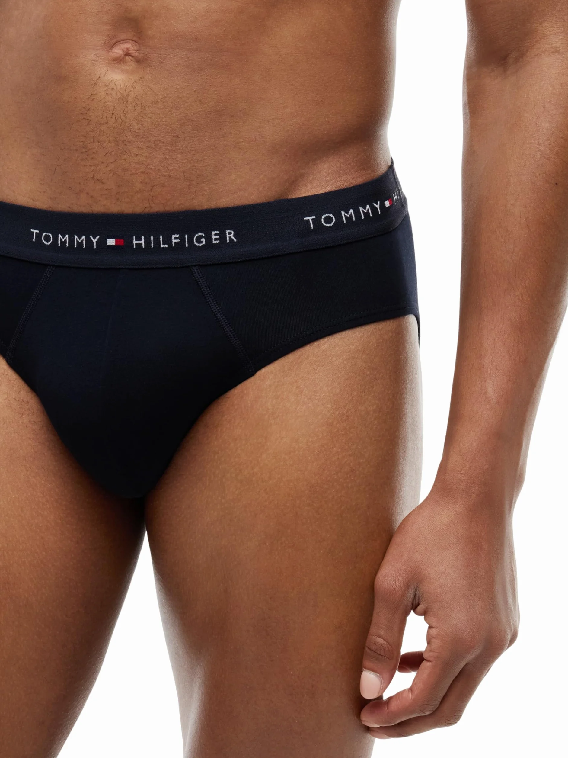 Tommy Hilfiger Premium Essenziali Allungano Cotone 3-Pack Breve, Marina con Oliva Notte/Peacoat/Grigio Ghiacciaio