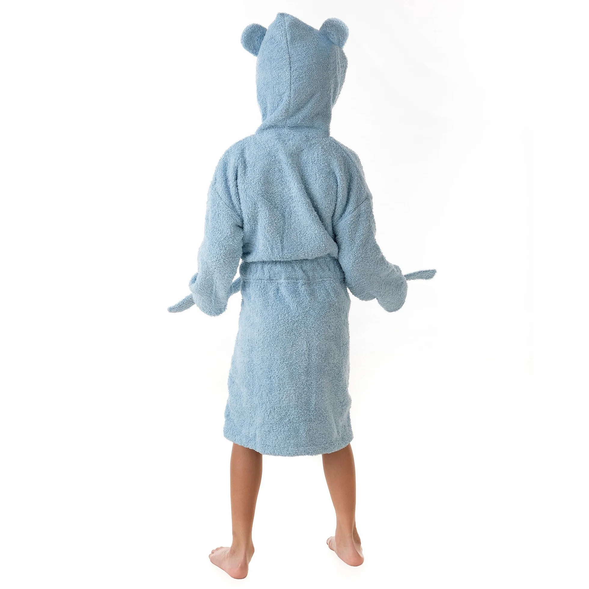 LEBENGOOD - Accappatoio Bambini adolescenti Cotone: Bambino, Bambina, 100% Cotone OEKO-TEX - 2 tasche, cintura, cappuccio