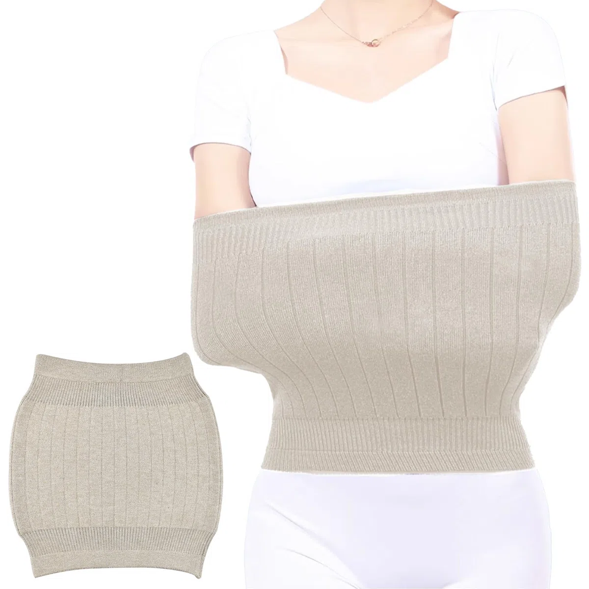 NAROSEBE Unisex Cintura Lombare, Cintura Lombare Donna Cintura Inverno Anti-Freddo Cintura Lombare Calda Cintura Lombare Calda Cintura Lombare (Beige)