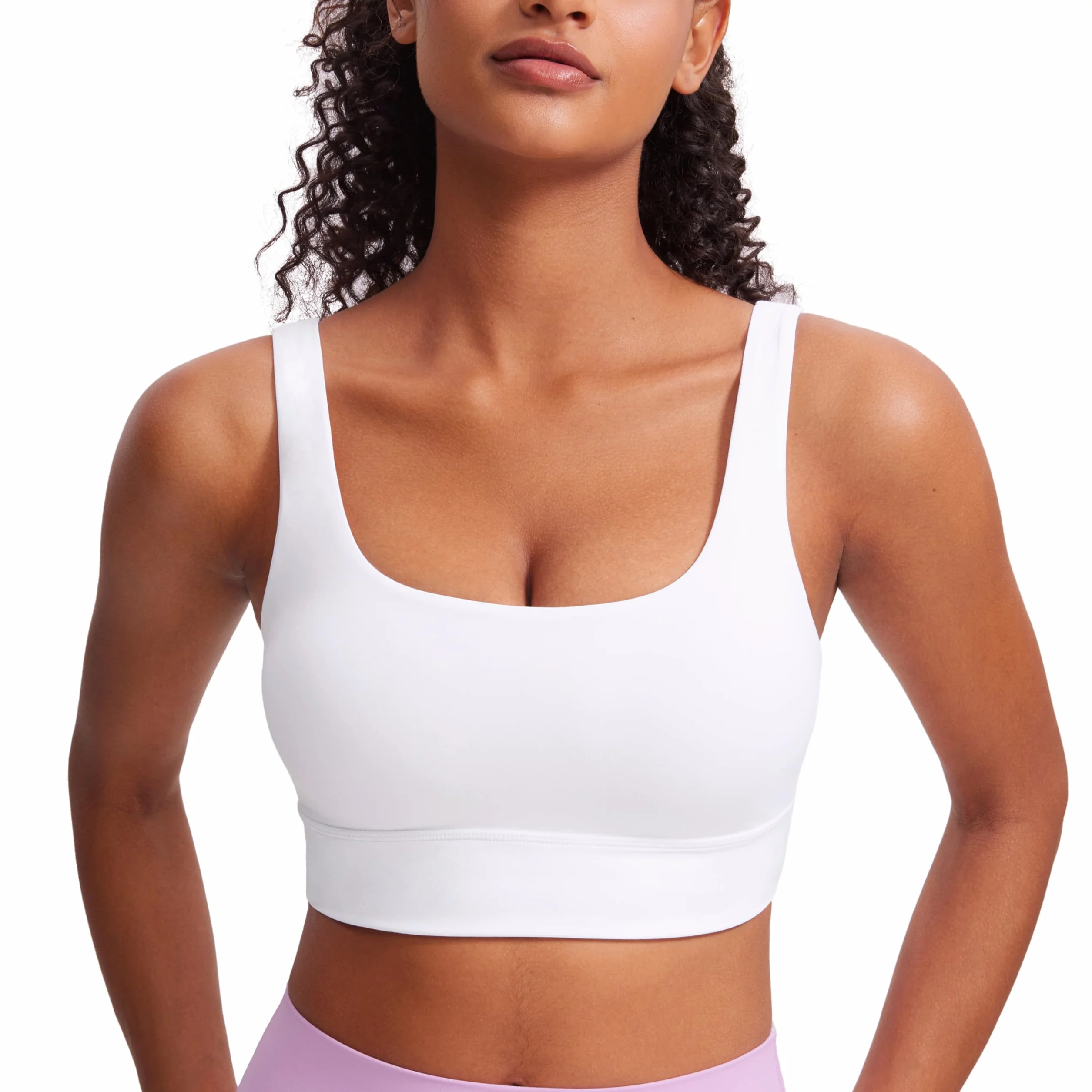 CRZ YOGA Donna Butterluxe Reggiseno Sportivo con Schiena a U - Basso Impatto Yoga Fitness Imbottito Top