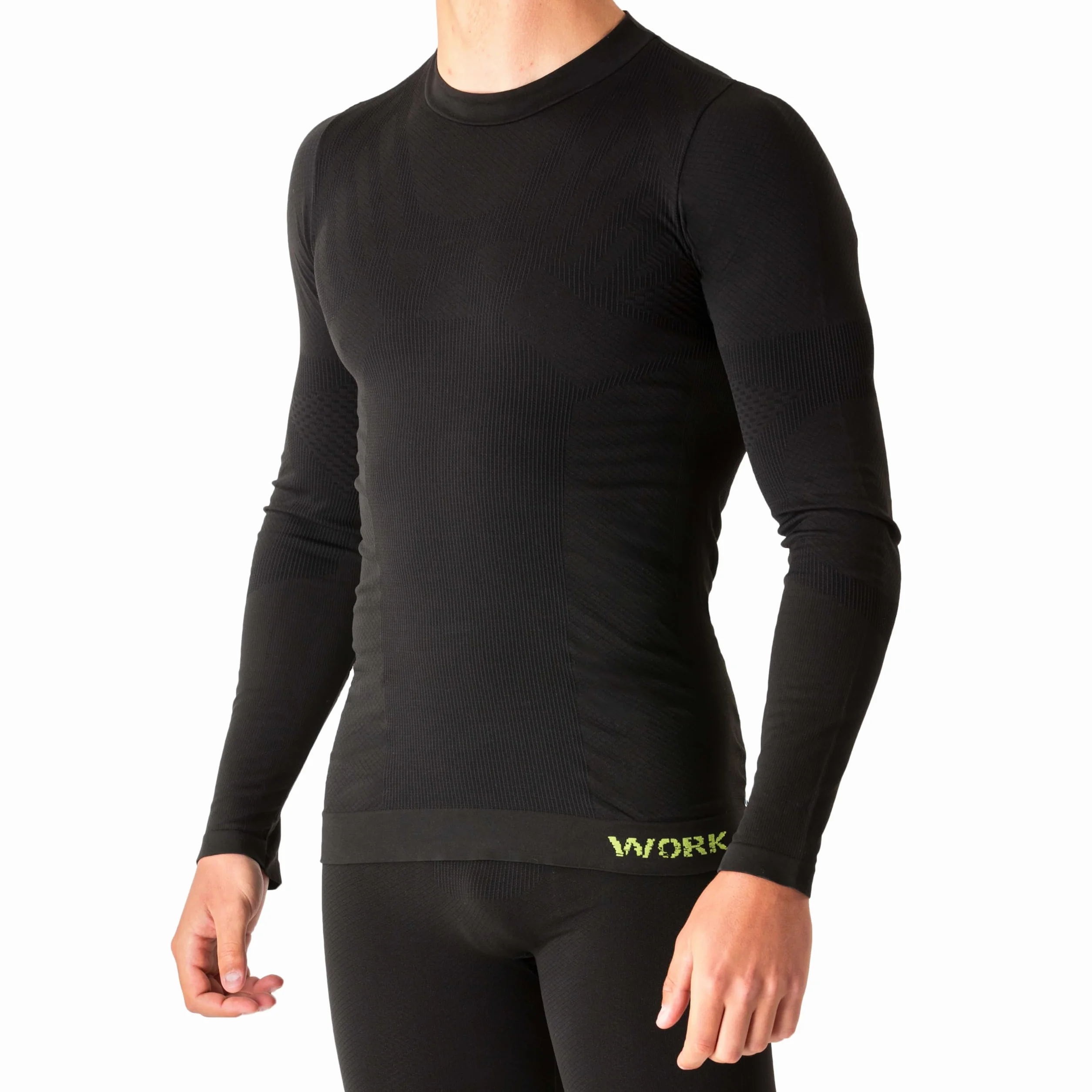 Maglia Termica Uomo Manica Lunga da Lavoro - Maglia Tecnica Traspirante, Intimo Termico Uomo Invernale, Senza Cuciture né Etichette, Elasticizzato - Made in Italy