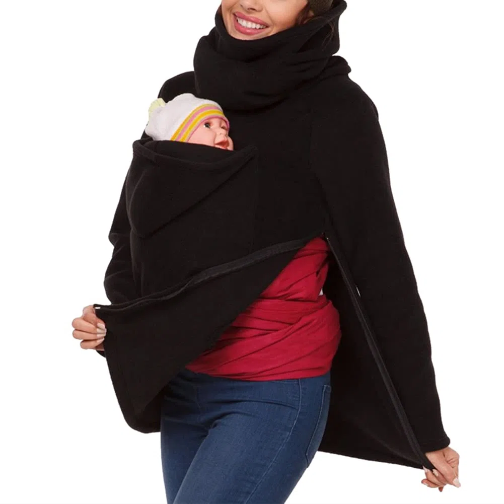 amropi 3-in-1 Donna Felpe del Portare Neonato Bambino Canguro Porta Bebè Felpa con Cappuccio di maternità