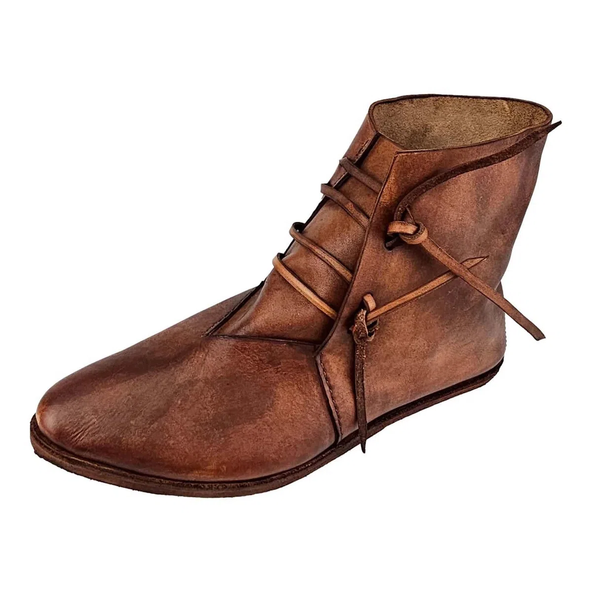 Generisch 2025 Stivali medievali da uomo in stile stivaletti, da infilare, casual, tacco basso, scarpe comode da indossare tutti i giorni scarpe da uomo nere