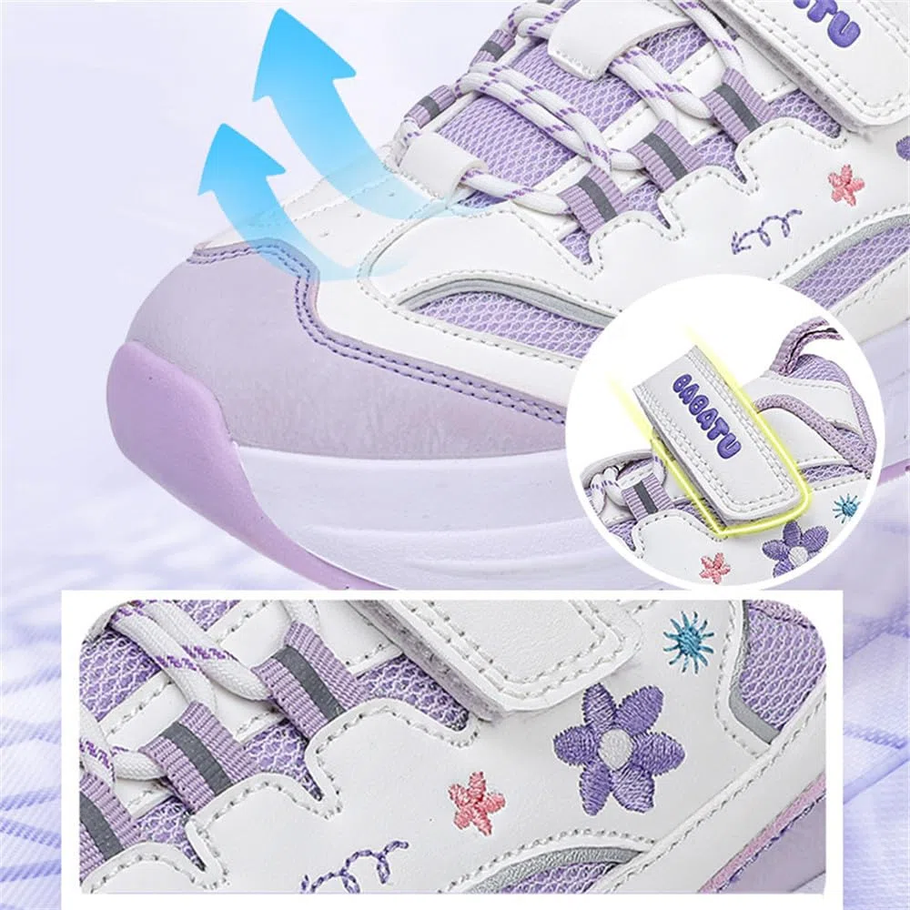 Mateju Scarpe con Rotelle Bambina Ragazza Ragazzo Sportive Scarpe da Skateboard, Fiori 4 Rotelle a Rimovibile Skateboard Ginnastica da Pattini Sneakers per Bambino