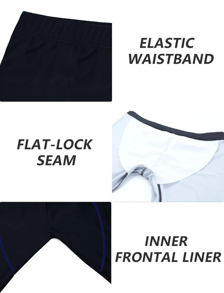 SEAUR Pantaloni da nuoto da uomo, per allenamento, Quick Dry standard, ad alta compressione, per la gara