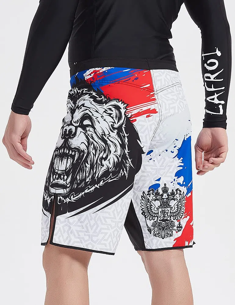 LAFROI Pantaloncini da boxe da uomo, con coulisse e tasca, QJK01