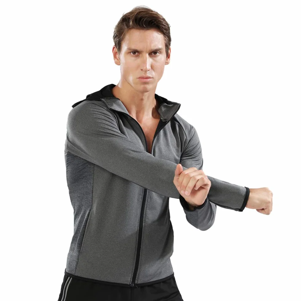 Muscle Alive Uomo Cerniera in Esecuzione Felpe con Cappuccio Sport Giacche Fitness Palestra Camicia Gli Sport Superiore