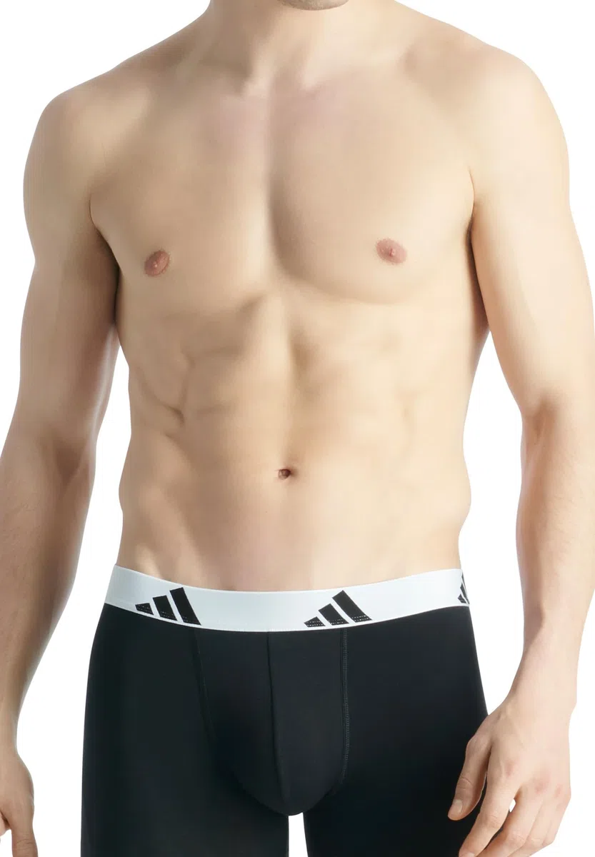Adidas Microfiber Boxer Briefs Underwear Multipack – Athletic, Moisture Wicking, Stretch Fit & Tagless Discontinued Intimo Uomo (Pacco da 3)
