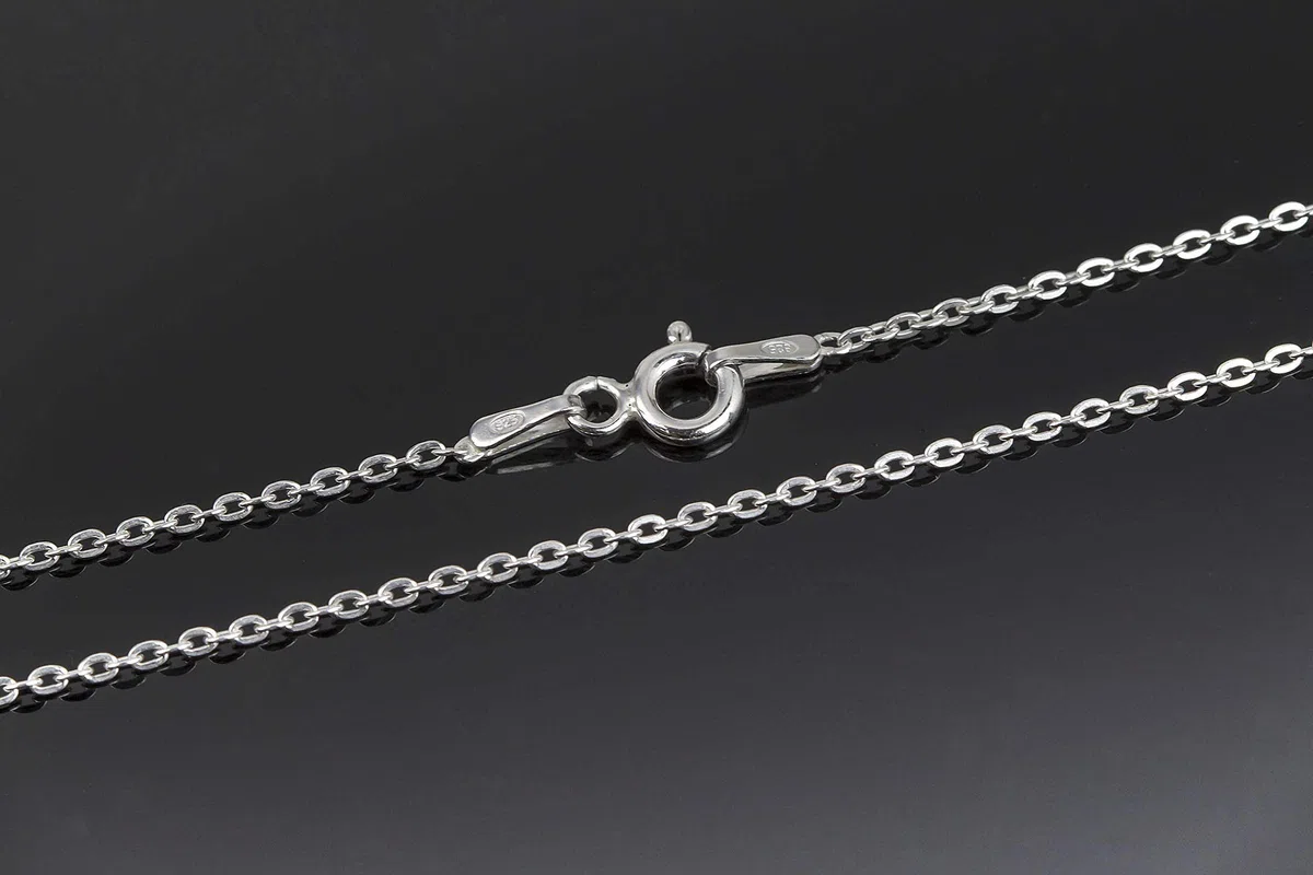Aka Gioielli® - Catenina Forzatina Rolò Laminata 1.5 mm Argento Sterling 925 Rodiato - Collana Fine Donna Argento 925 Lunghezze: 35 40 45 50 55 60 65 70 80 cm