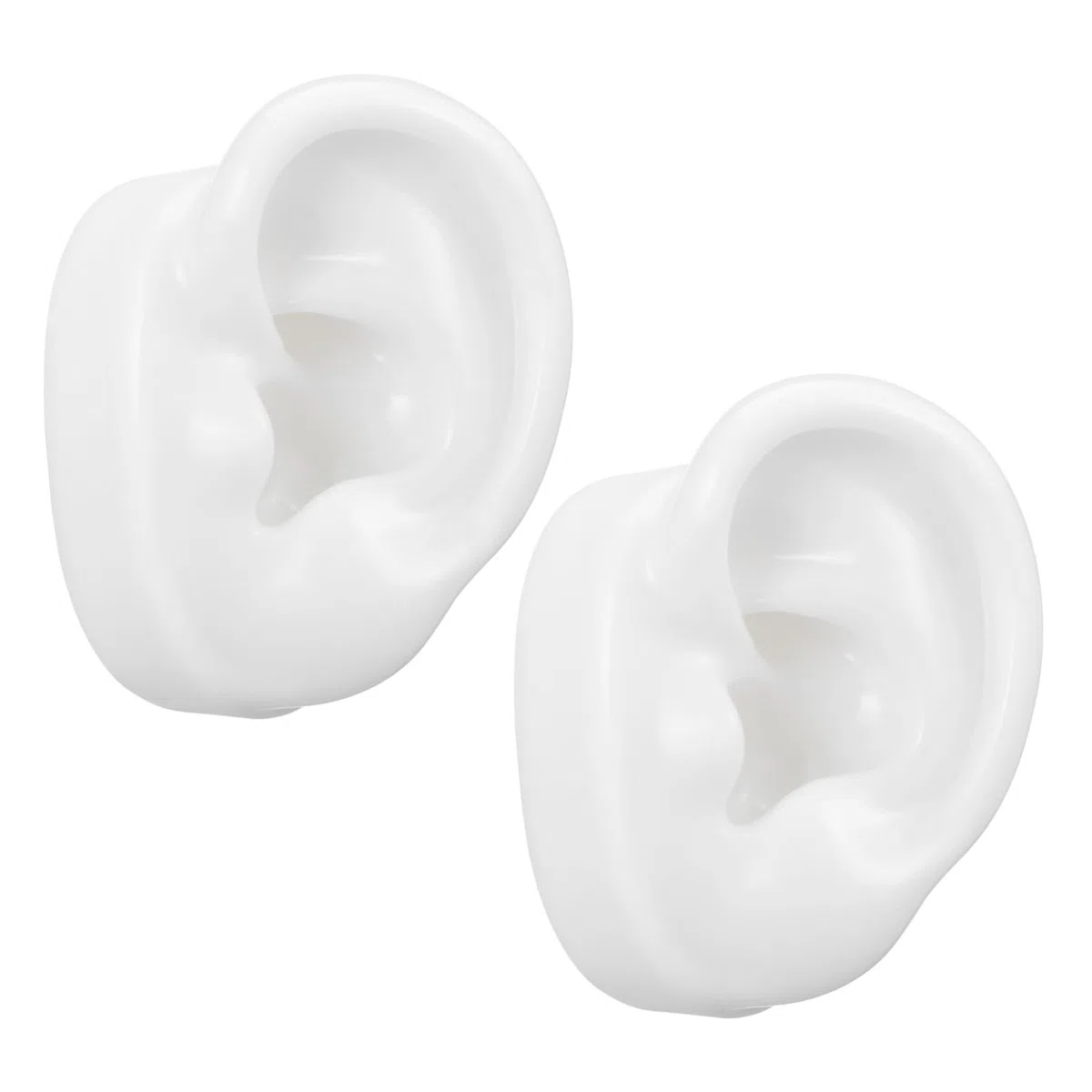 Mipcase 1 paio di orecchini in silicone modello falso realistico artificiale stampi per le orecchie gioielli orecchini espositori puntelli strumenti didattici per piercing