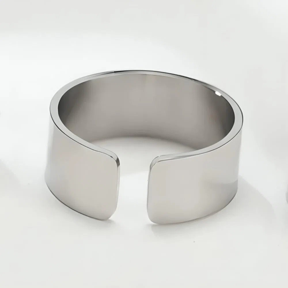 ZENSE - Anello aperto da uomo regolabile in acciaio lucido ZR0182