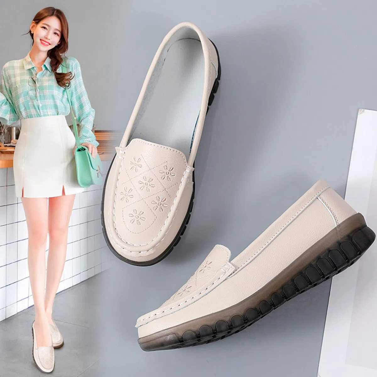 Scarpe da vela da donna, comode, scarpe da barca da donna, con suola morbida, slip-on per il tempo libero, scarpe basse, casual, traspiranti, scarpe da trekking classiche, piatte